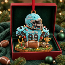 Load image into Gallery viewer, "Celebrate Every Victory" - Personalized Bulk Up Sport Wood Effect Ornament - Custom Gift for Sports Enthusiasts and Fans
