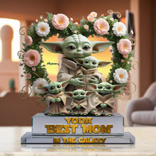 Load image into Gallery viewer, “Best Mom In The Galaxy” - Personalized Gift For Mom | Custom Acrylic Plaque | Gift for Mom, Grandma &amp; More Shaped Plaques PopCulturePrints
