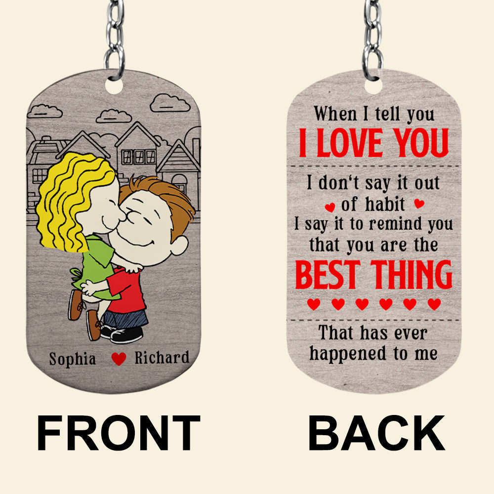Personalized Couple Keychain - Love Reminder Gift Keychains PopCulturePrints