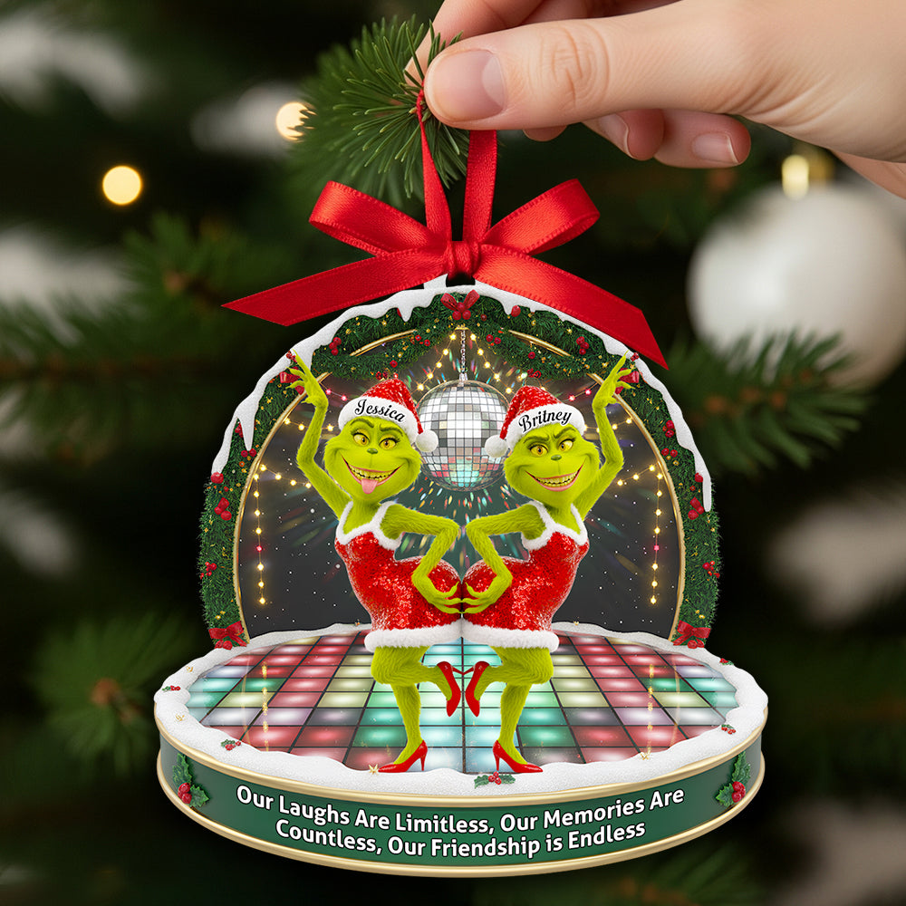 Dancing Besties Christmas Ornament - A Perfect Personalized Gift for Friends Ornament PopCulturePrints