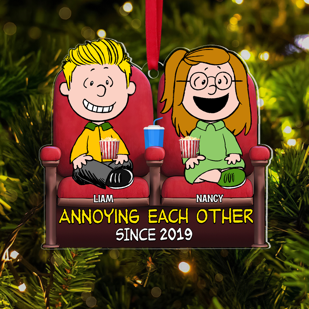 Personalized Movie Couple Christmas Ornament - Customizable Gift | Valentine's Day Gifts Ornament PopCulturePrints