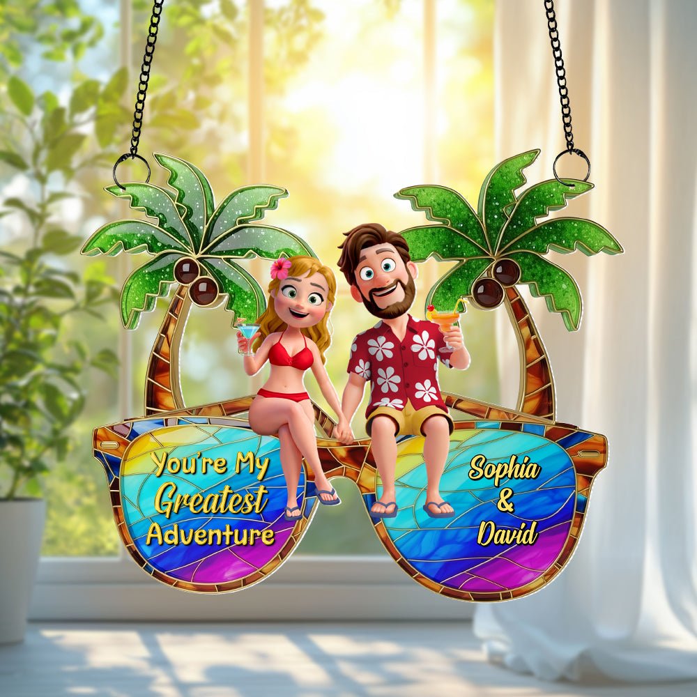 You're My Greatest Adventure - Personalized Suncatcher Ornament for Couples Ornament PopCulturePrints
