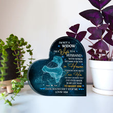 Load image into Gallery viewer, Heavenly Husband Memory Personalized Heart Acrylic Plaque Decorative Plaques PopCulturePrints
