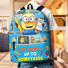 Load image into Gallery viewer, &quot;Definitely Up To Something&quot; - Fun Character Backpack - Personalized Gifts For Kids Backpack PopCulturePrints
