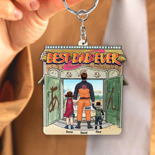 Load image into Gallery viewer, Best Dad Ever Personalized Anime Keychain Gift Keychains PopCulturePrints
