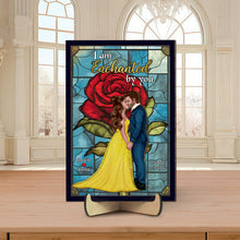 Load image into Gallery viewer, Personalized Enchanted Love Sign for Couples Wood Sign PopCulturePrints
