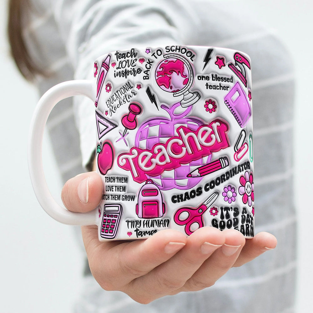 Personalized Teacher Christmas Coffee Mug - Custom Name | 15oz