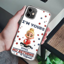 Load image into Gallery viewer, We're Yours, No Returns Or Refunds - Personalized Clear Phone Case for Parents &amp; Grandparents Clear Phone Case PopCulturePrints
