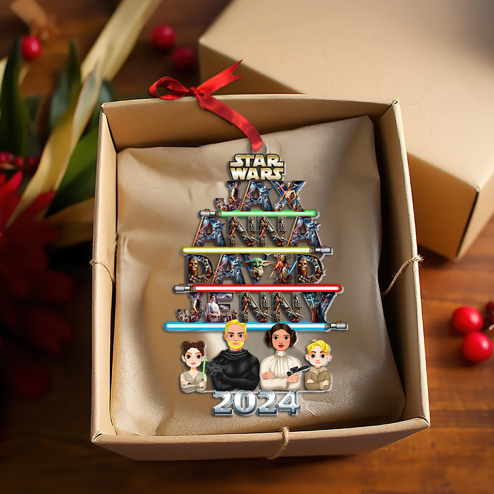 Personalized Star Wars Family Christmas Ornament 2024