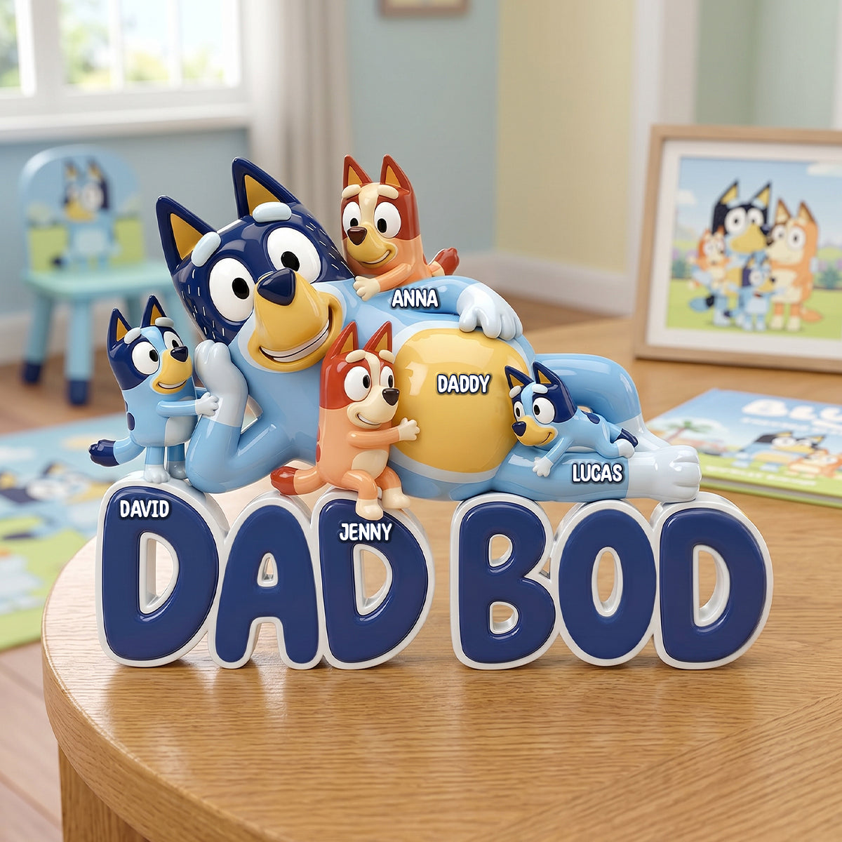 "Celebrate Dad's Unique Charm with Our Dad Bod Acrylic Plaque - Personalized Gifts for Dads, Grandpas, and More!" Shaped Plaques PopCulturePrints