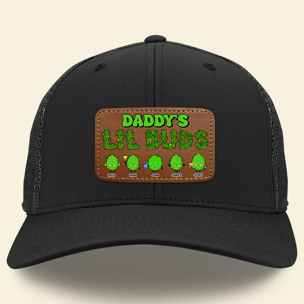 Custom Dad Hat with Leather Patch - Daddy's Lil Buds