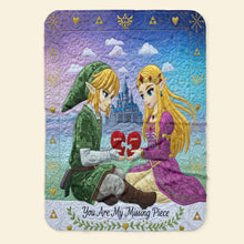 Load image into Gallery viewer, You Are My Missing Piece - Adventure Couple Blanket - Personalized Gift for Couples Blanket PopCulturePrints
