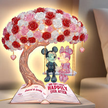 Load image into Gallery viewer, Forever Together: 'And They Lived Happily Ever After' – Personalized Acrylic Light Box for Couples Light Box PopCulturePrints
