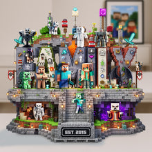 Load image into Gallery viewer, “Create Lasting Memories with Your Loved Ones” - Personalized Pixel Family Acrylic Plaque - Custom Gift for Family and Friends Shaped Plaques PopCulturePrints
