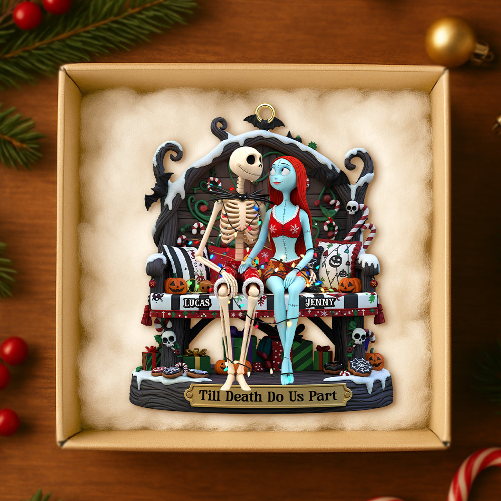 Till Death Do Us Part - Personalized Christmas Ornament for Couples Ornament PopCulturePrints