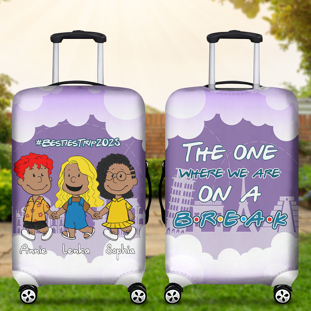 Personalized Best Friends Luggage Cover - Perfect for Your Upcoming Trips Luggage Covers PopCulturePrints