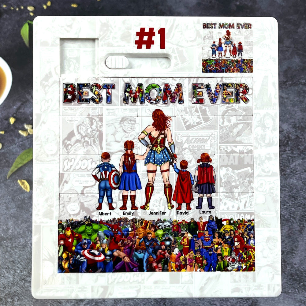 "Best Mom Ever" - Personalized Sliding Puzzle Gift for Mom, Grandma & More Sliding Puzzle PopCulturePrints