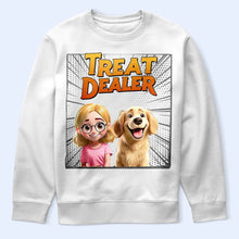 Load image into Gallery viewer, Treat Your Furry Friends with Love - Personalized Dog Treat Dealer T-Shirt T-shirt PopCulturePrints
