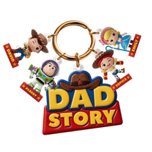 Load image into Gallery viewer, "Dad's Adventure Awaits!" - Personalized Lovely Characters Acrylic Tag Keychain - Gift for Dads, Grandpas, and More Keychains PopCulturePrints
