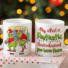 Load image into Gallery viewer, Cheeky Christmas Couple Coffee Mug - Personalized Fun Gift
