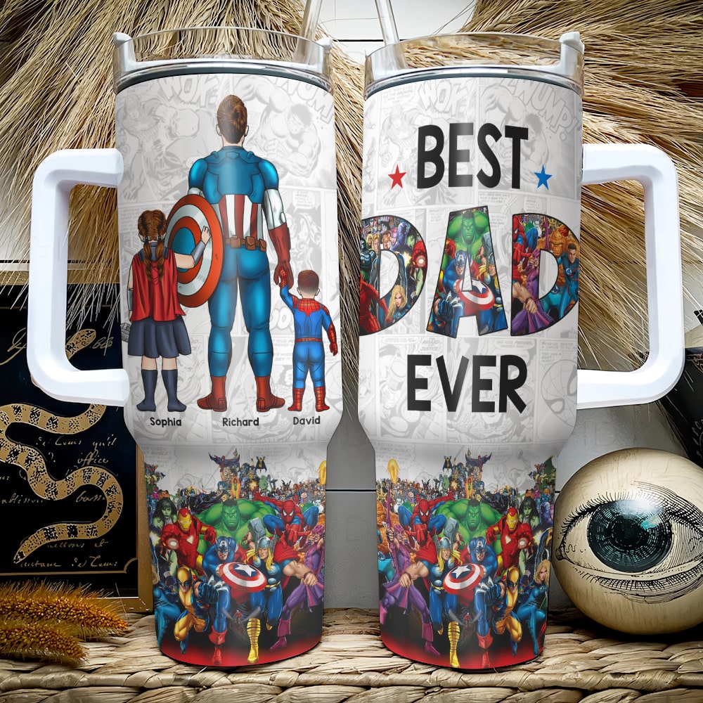 Personalized Superhero-Themed Tumbler For Mom