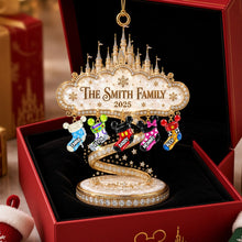Load image into Gallery viewer, “Celebrate Family Magic!” - Personalized Merry Fairy Tales World Acrylic Ornament - Perfect Custom Gift for Families &amp; Friends
