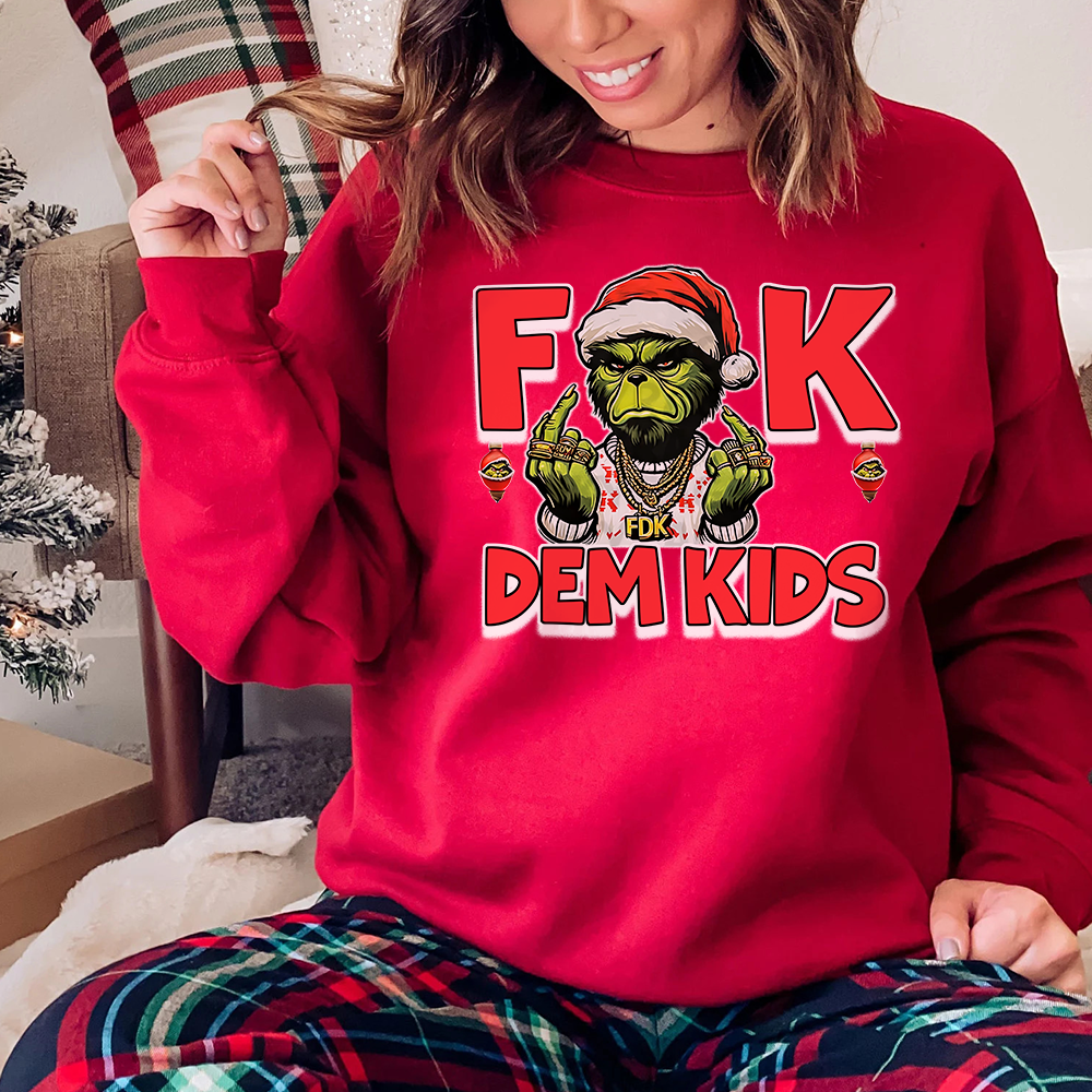 Humorous Grinch-Inspired Christmas Sweatshirt