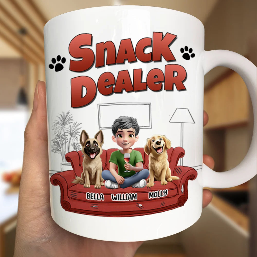Treat Dealer 3D Effect Dogs - Personalized Mug for Dog Lovers Mug PopCulturePrints