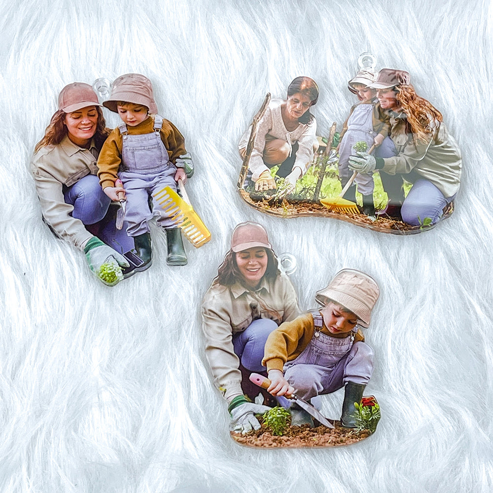 Personalized Gardeners Photo Ornaments - Custom Gardening Gifts