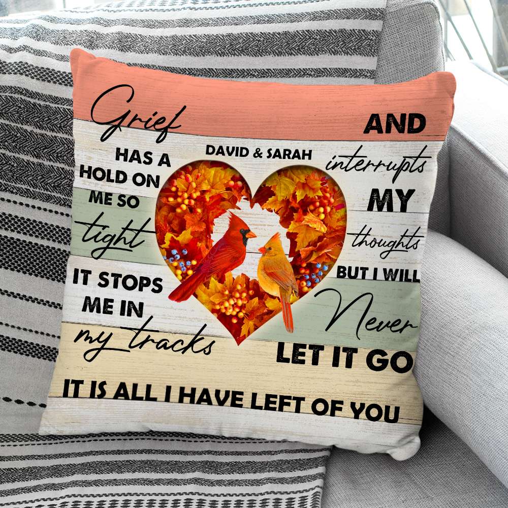 Personalized Heaven Cardinal Couple Memorial Pillow