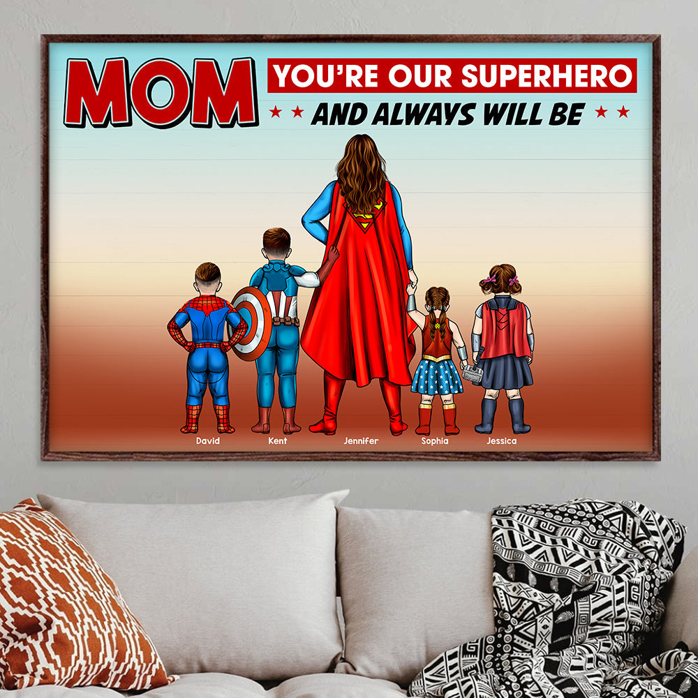 Superhero Mom Personalized Canvas Print Poster & Canvas PopCulturePrints