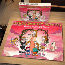 Load image into Gallery viewer, World&#39;s Greatest Mom Ever – Custom Personalized Jigsaw Puzzle Gift for Mom &amp; Grandma Jigsaw Puzzles PopCulturePrints
