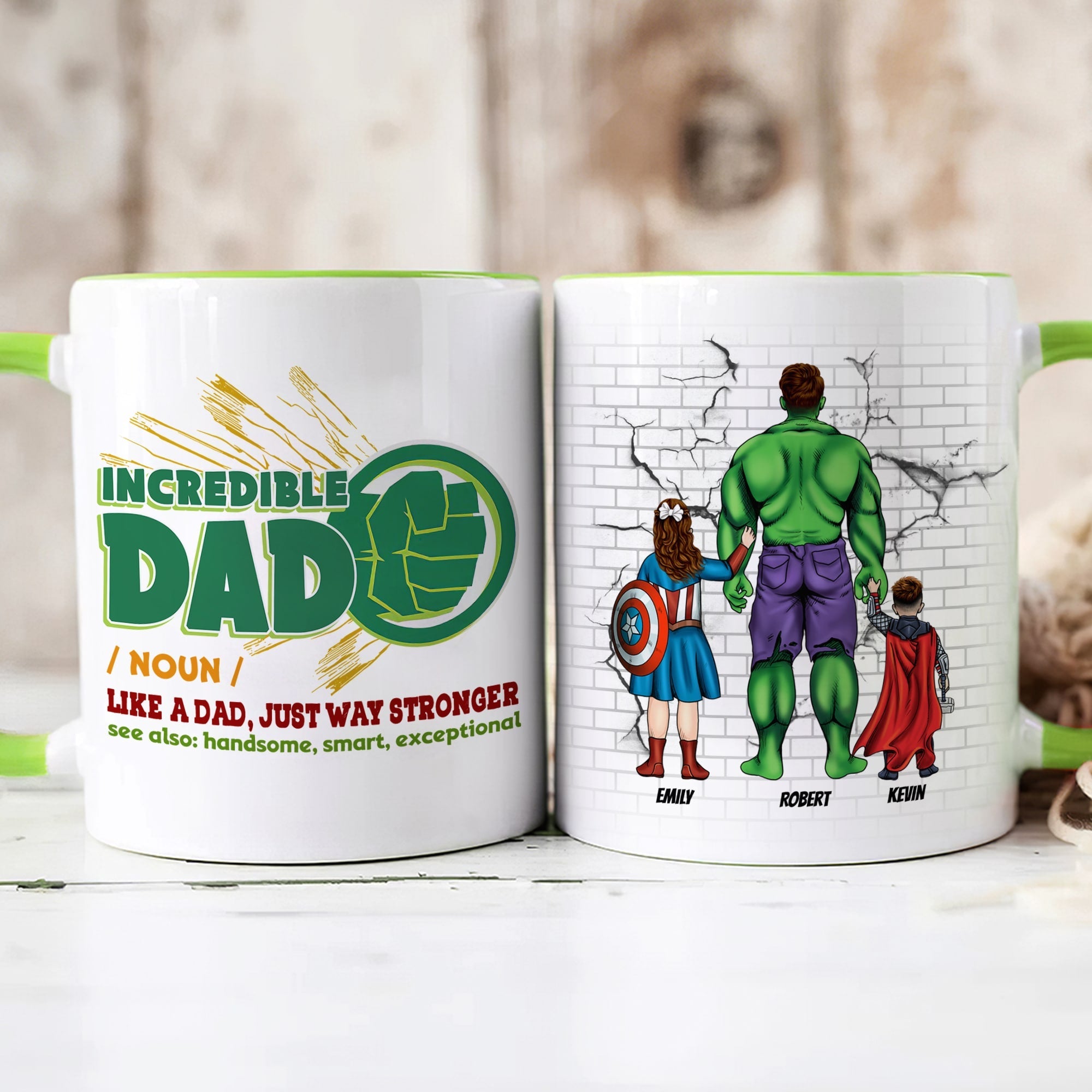 Incredible Dad Personalized Coffee Mug - Father's Day Gift Coffee Mug PopCulturePrints