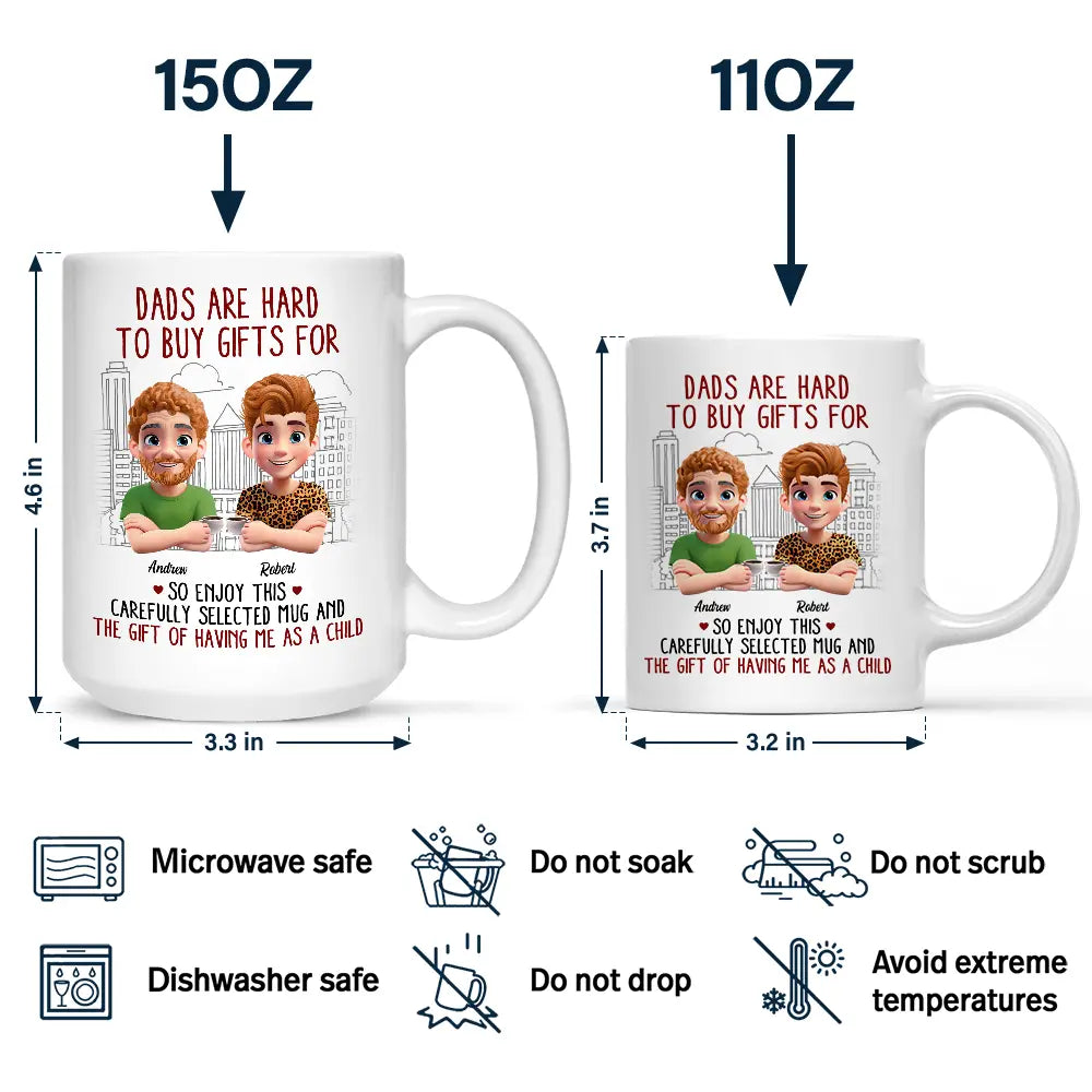 Dads Are Hard To Buy Gifts For - Personalized Mug Mug PopCulturePrints