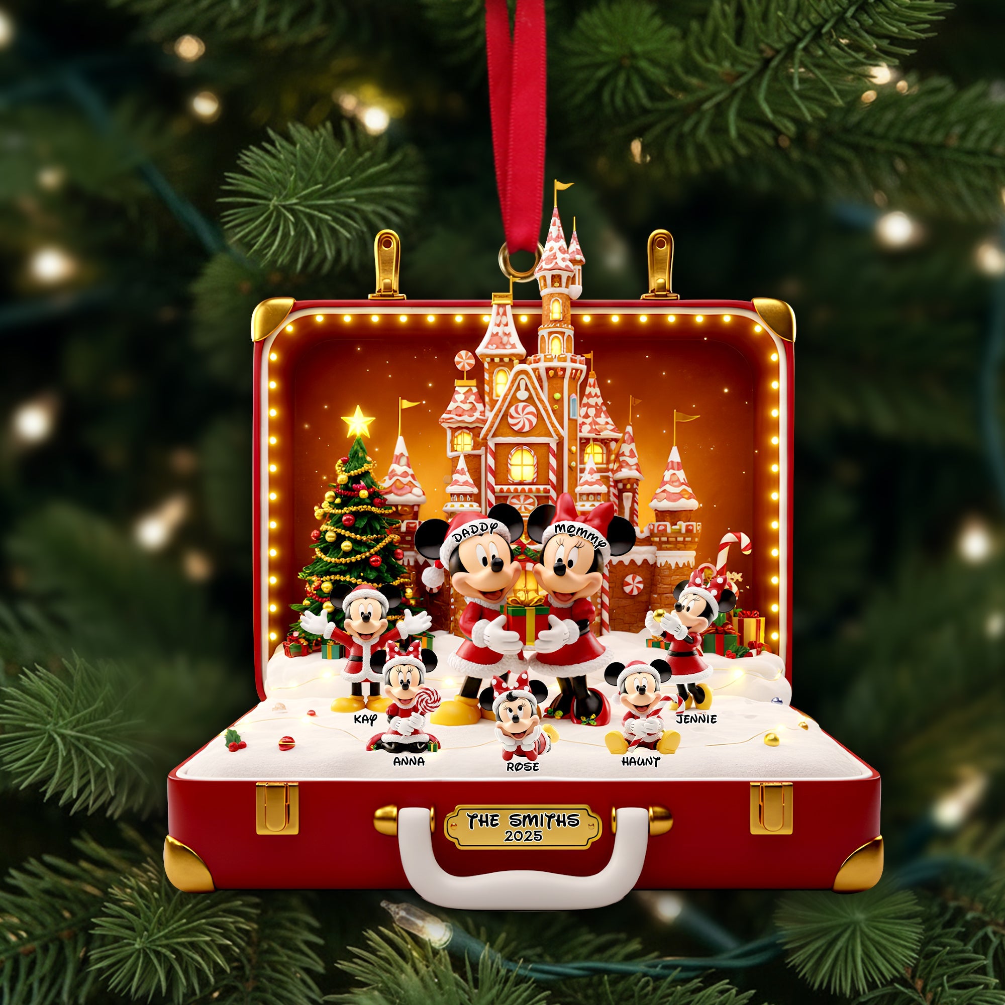 Cherished Family Moments - Personalized Ornament Gift for Families Ornament PopCulturePrints