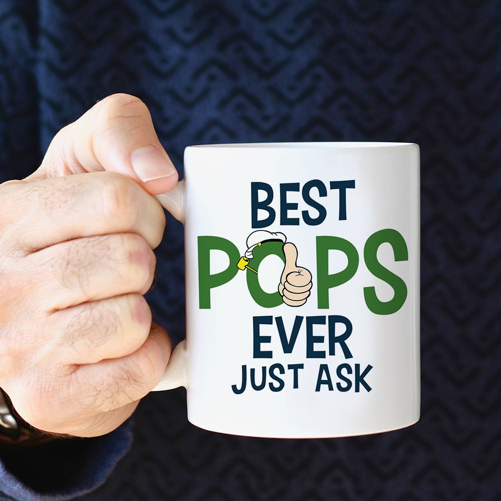 Best Pops Ever Personalized Coffee Mug - Custom Gift for Grandpa Coffee Mug PopCulturePrints