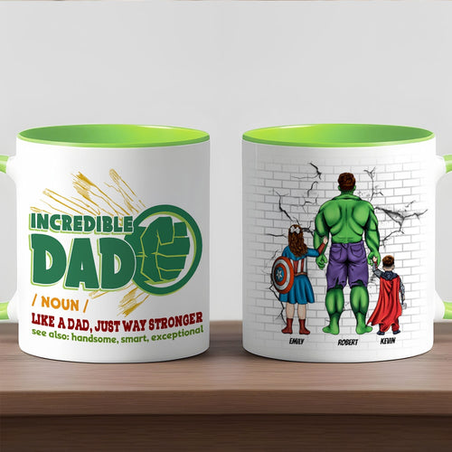 Incredible Dad Personalized Coffee Mug - Father's Day Gift Coffee Mug PopCulturePrints