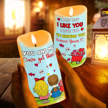 Load image into Gallery viewer, Personalized LED Candle for Couples - Unique Romantic Valentine&#39;s Day Gifts Led Candle PopCulturePrints
