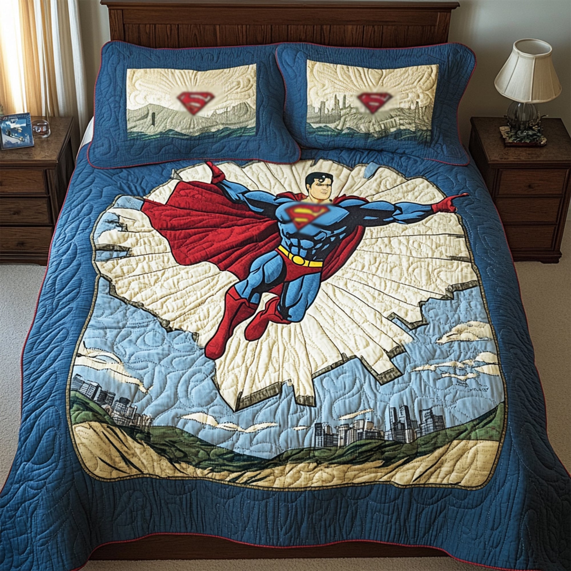 Unleash Your Superpowers - Flying Burst Quilt Bedding Set - Personalized Gifts for Fans Blanket PopCulturePrints
