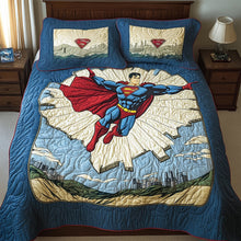 Load image into Gallery viewer, Unleash Your Superpowers - Flying Burst Quilt Bedding Set - Personalized Gifts for Fans Blanket PopCulturePrints
