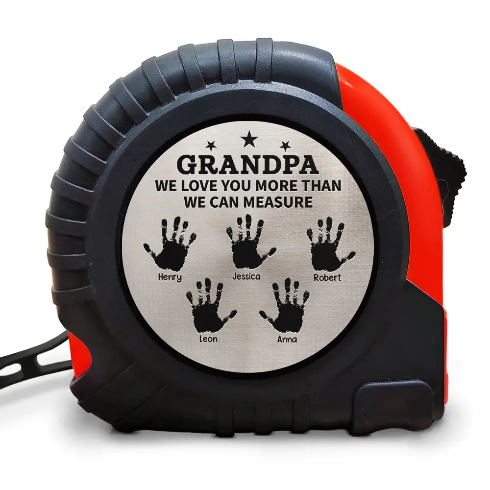 Grandpa, We Love You More Than We Can Measure - Personalized Tape Measure Gift Tape Measure PopCulturePrints