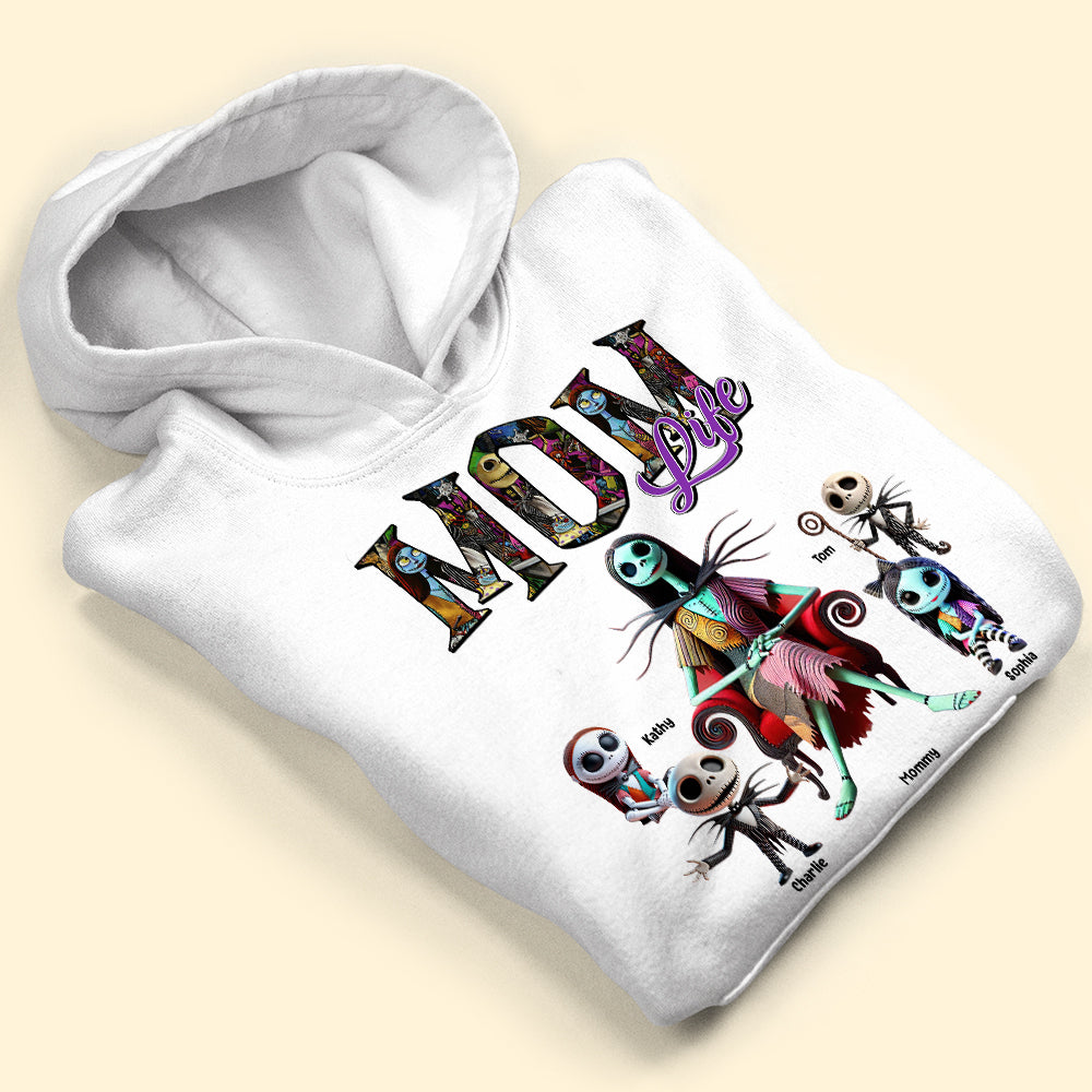 “Mom Life” - A Personalized Custom Shirt - Perfect Gift for Mom, Grandma, and All Moms Shirts PopCulturePrints