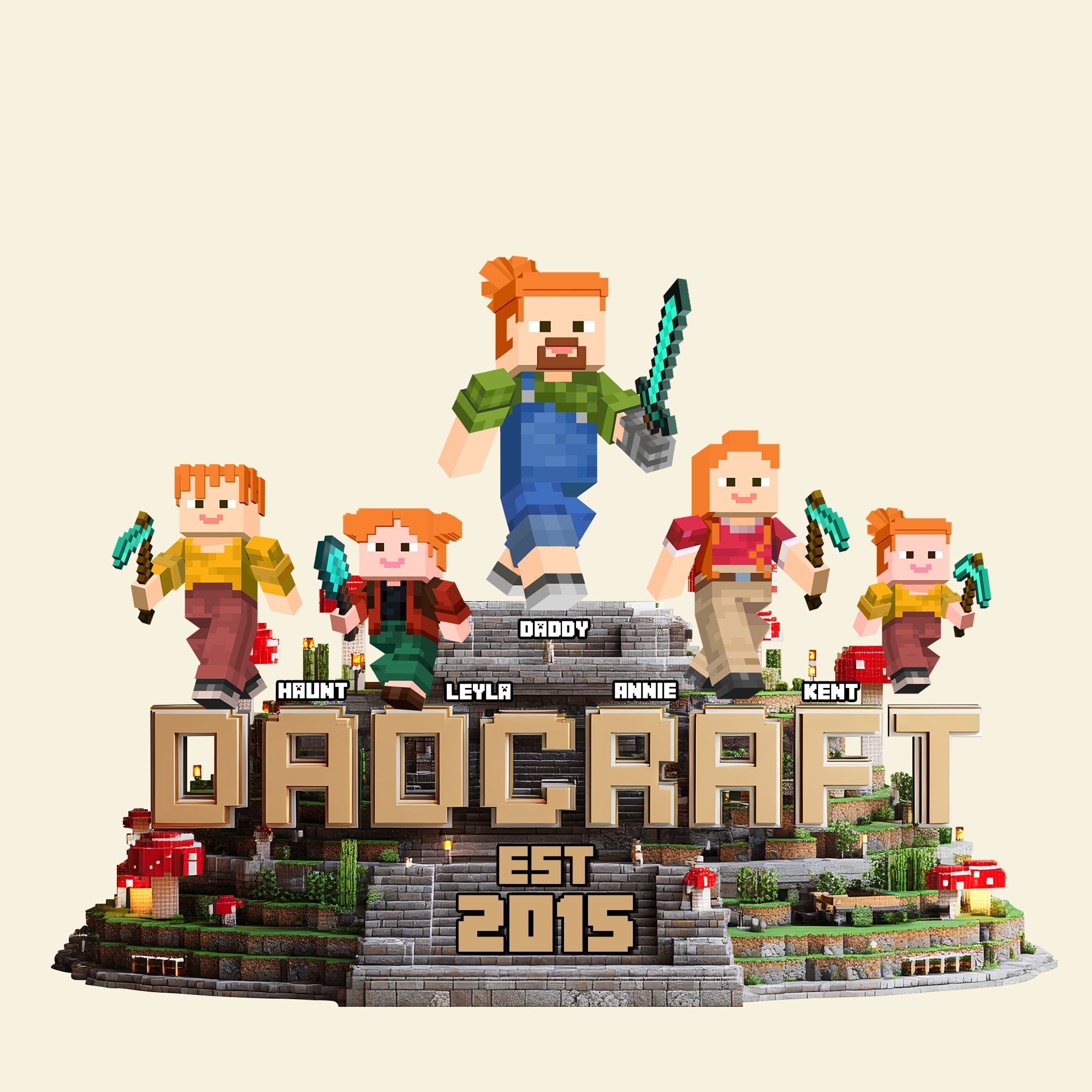“Level Up Your Dad!” - Personalized Game Fans Acrylic Plaque, Perfect Gift for Dad & Grandpa Shaped Plaques PopCulturePrints