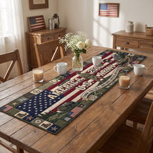 Load image into Gallery viewer, “Honor Their Service” - Personalized Military Table Runner - Gift for Veterans and Patriotic Families
