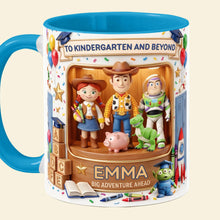 Load image into Gallery viewer, “To Kindergarten and Beyond” - Personalized Back To School Memory Accent Mug - A Perfect Gift for Kids
