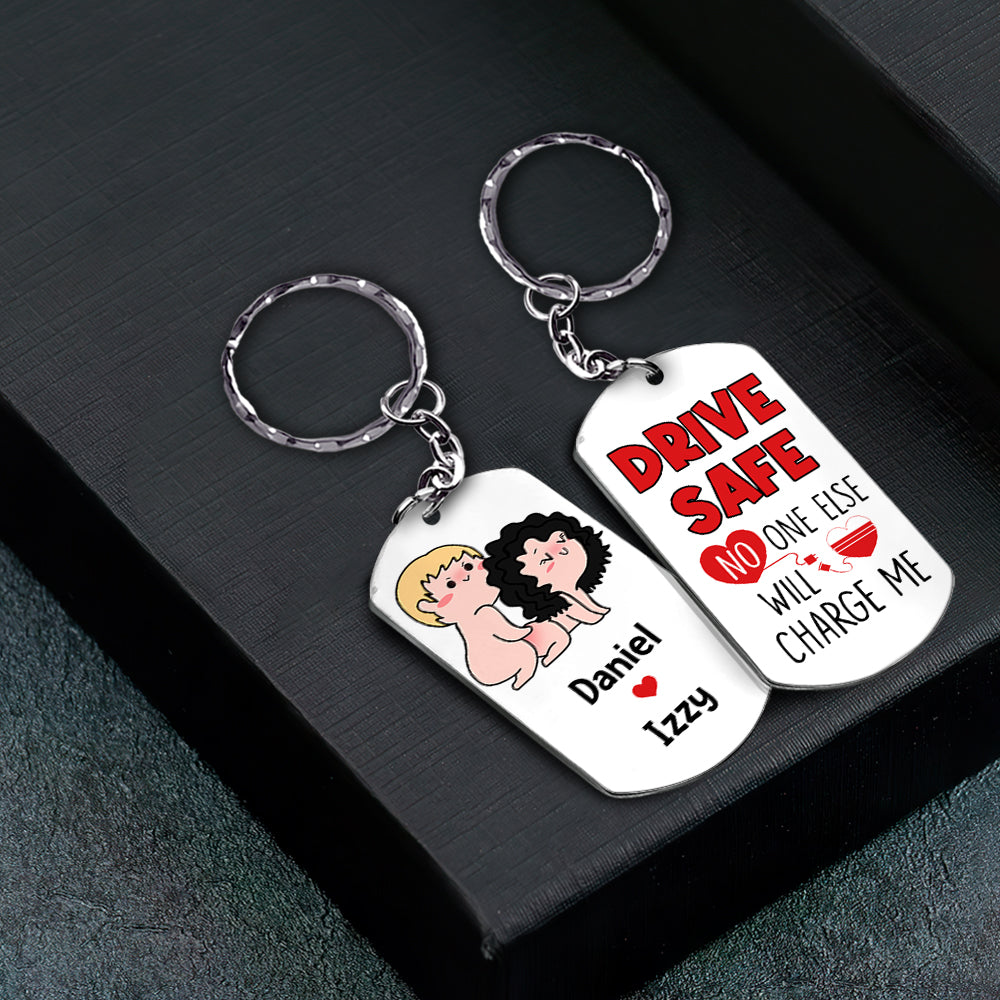 Personalized Couple Keychain - Drive Safe Keychains PopCulturePrints