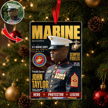 Load image into Gallery viewer, Honor Your Hero - Custom Photo Christmas Ornament for Proud Soldiers Ornament PopCulturePrints
