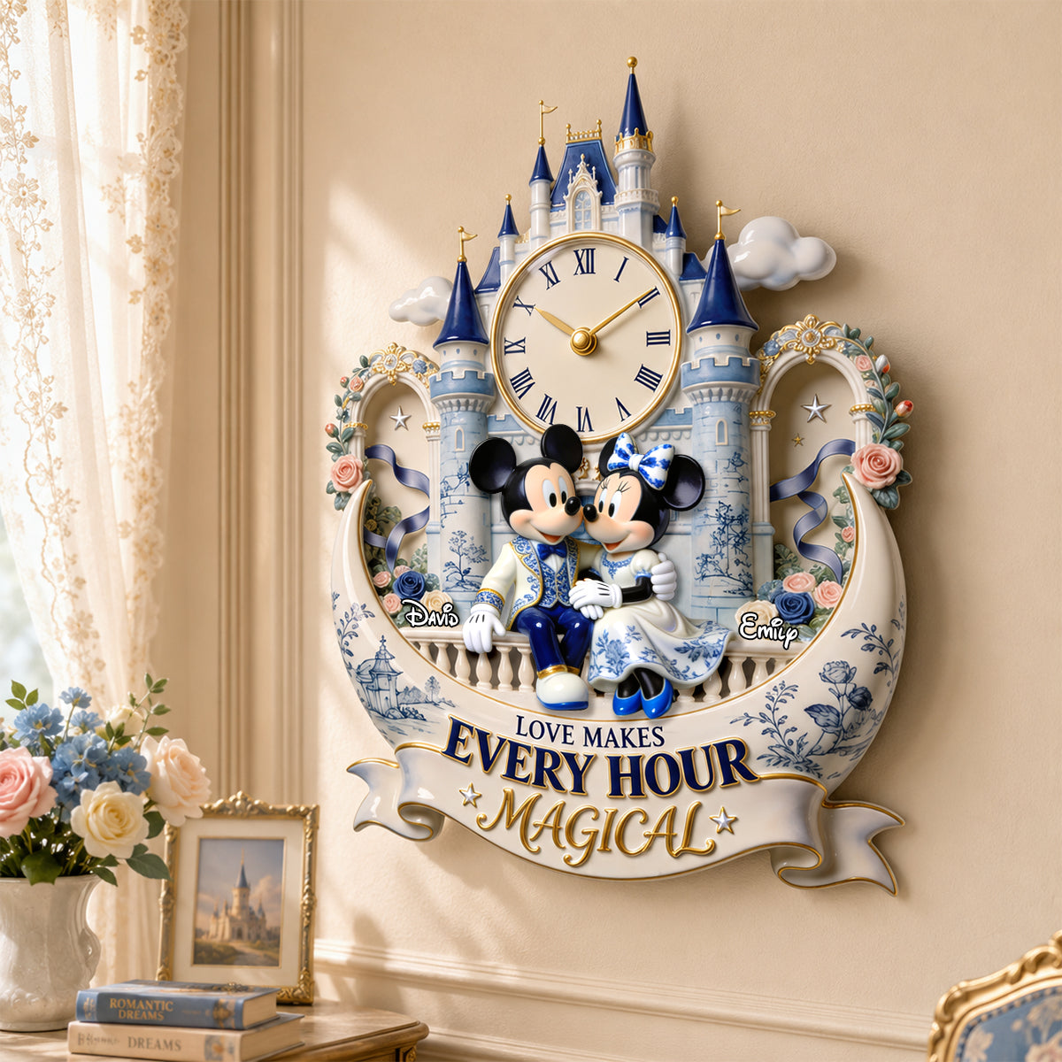 Sweetheart Couple Hanging Wall Clock - Personalized Gift For Couples 02PGDH140726 Hanging Wall Clock PopCulturePrints