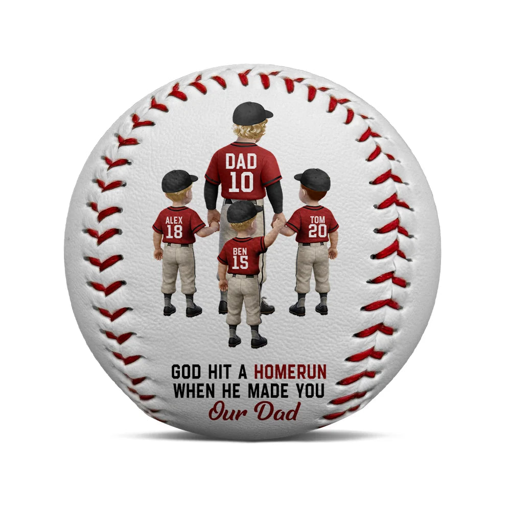 I Caught The Best Dad - Personalized Baseball for Father's Day Baseball, Softball PopCulturePrints