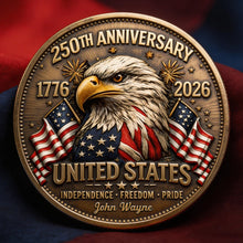 Load image into Gallery viewer, Celebrate 250 Years of Pride - Personalized Anniversary Metal Coin Coin PopCulturePrints
